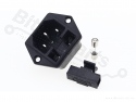 Chassisdeel/Socket C14 male met zekering